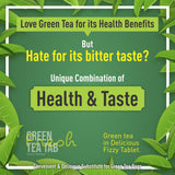 Green Teatab: Green Tea as Fizzy Tablet with Delicious Taste for Good Health & Beauty (Pack of 60 Serving)